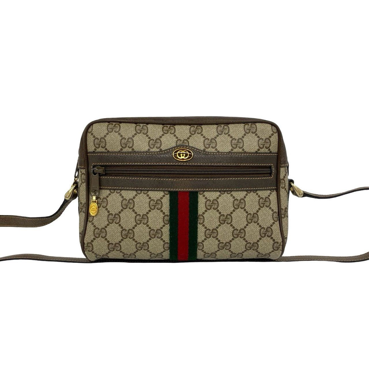 Gucci Sherry Line GG Logo Leather Shoulder Bag