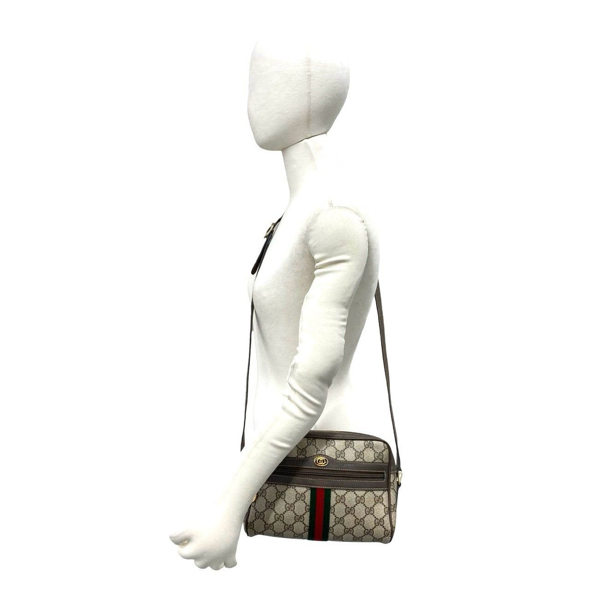 Gucci Sherry Line GG Logo Leather Shoulder Bag