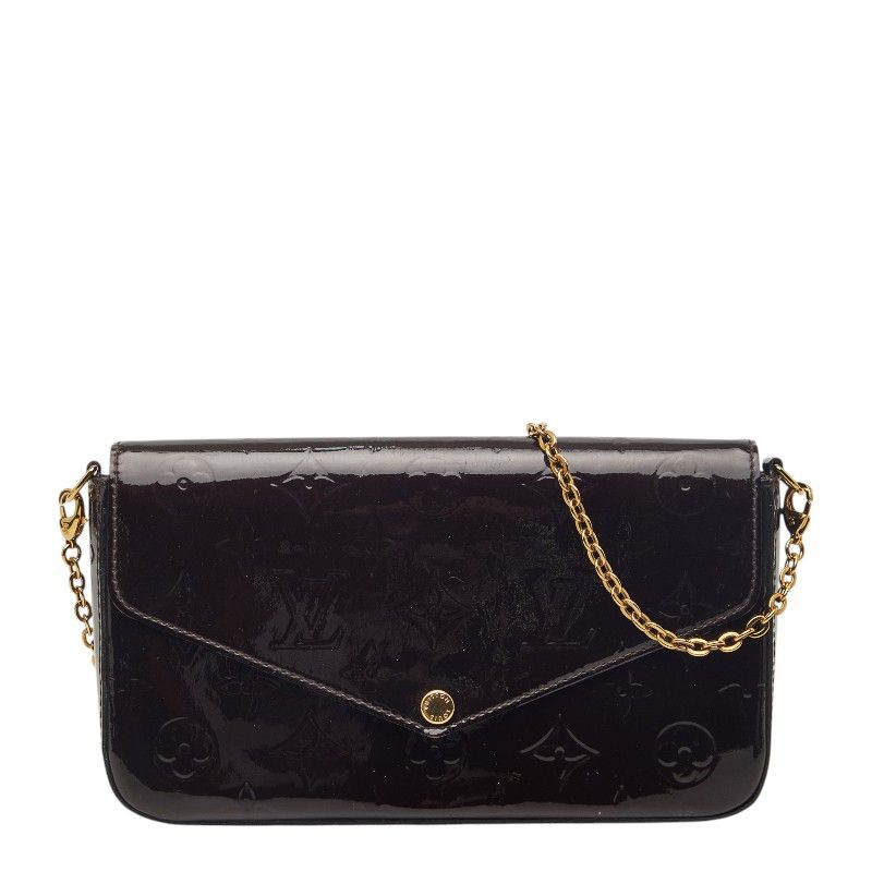 Louis Vuitton Pochette Felicie Monogram Vernis Chain Shoulder Bag