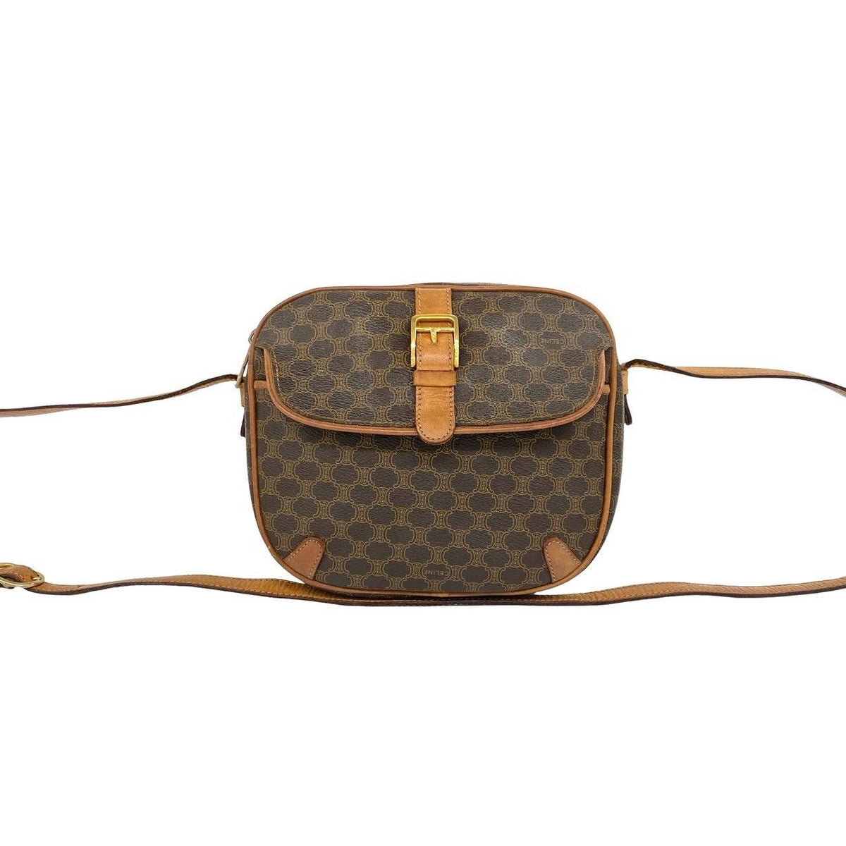 Celine Macadam Blazon PVC Leather Shoulder Bag