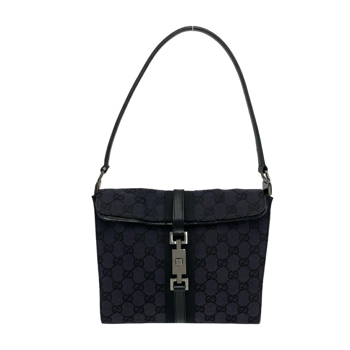 Gucci Jackie Canvas Leather Shoulder Bag