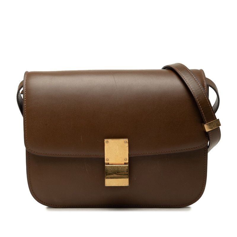 CELINE Classic Box Leather Shoulder Bag