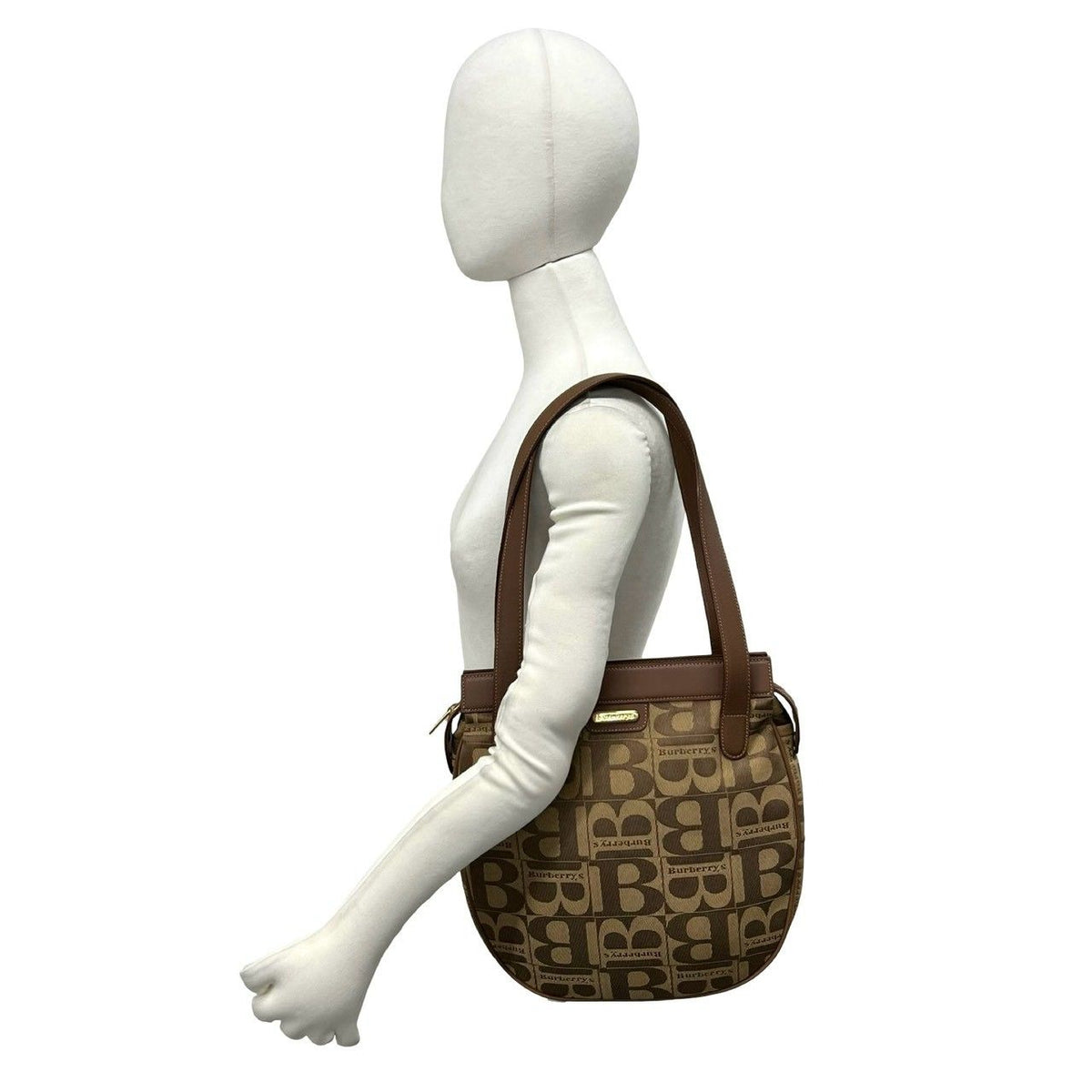 Burberry Canvas Leather Shoulder Bag