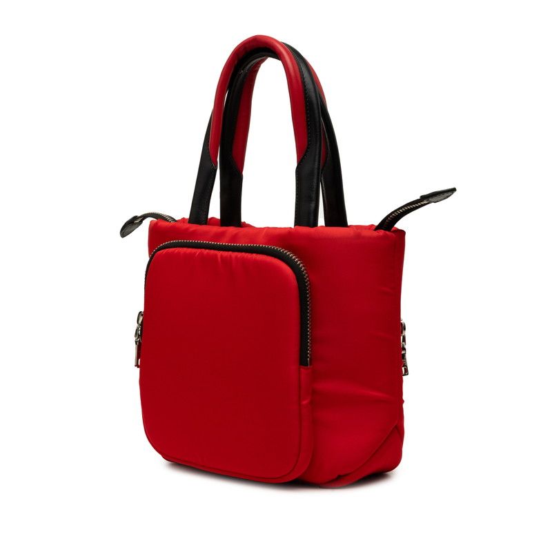 Prada Tessuto Pocket Nylon Leather 2way Bag