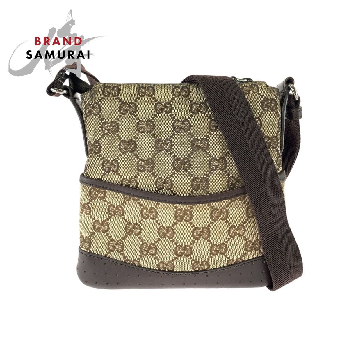 Gucci GG Canvas Leather Shoulder Bag