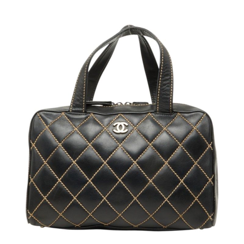 Chanel Coco Mark Wild Stitch Leather Handbag