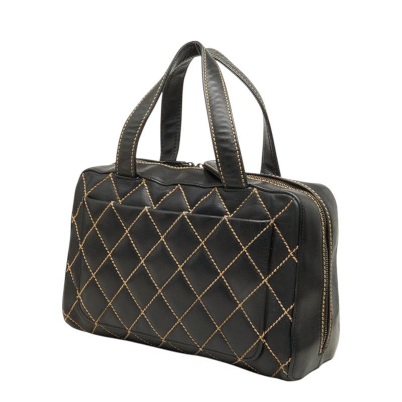 Chanel Coco Mark Wild Stitch Leather Handbag