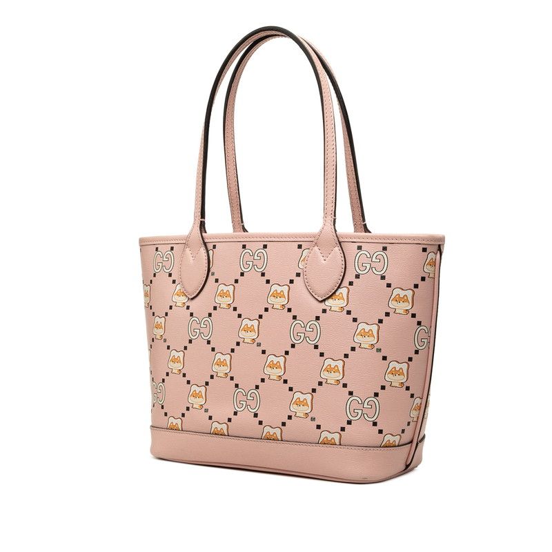 Gucci Pikarar KAWAII GG Animal Print Leather Tote Bag