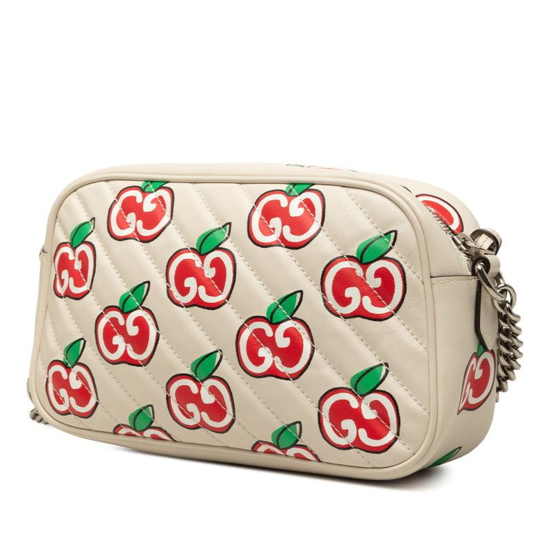 Gucci GG Marmont GG Apple Leather Shoulder Bag