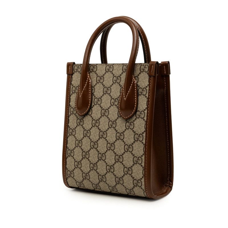 Gucci Interlocking G GG Supreme PVC Leather Mini 2way Bag