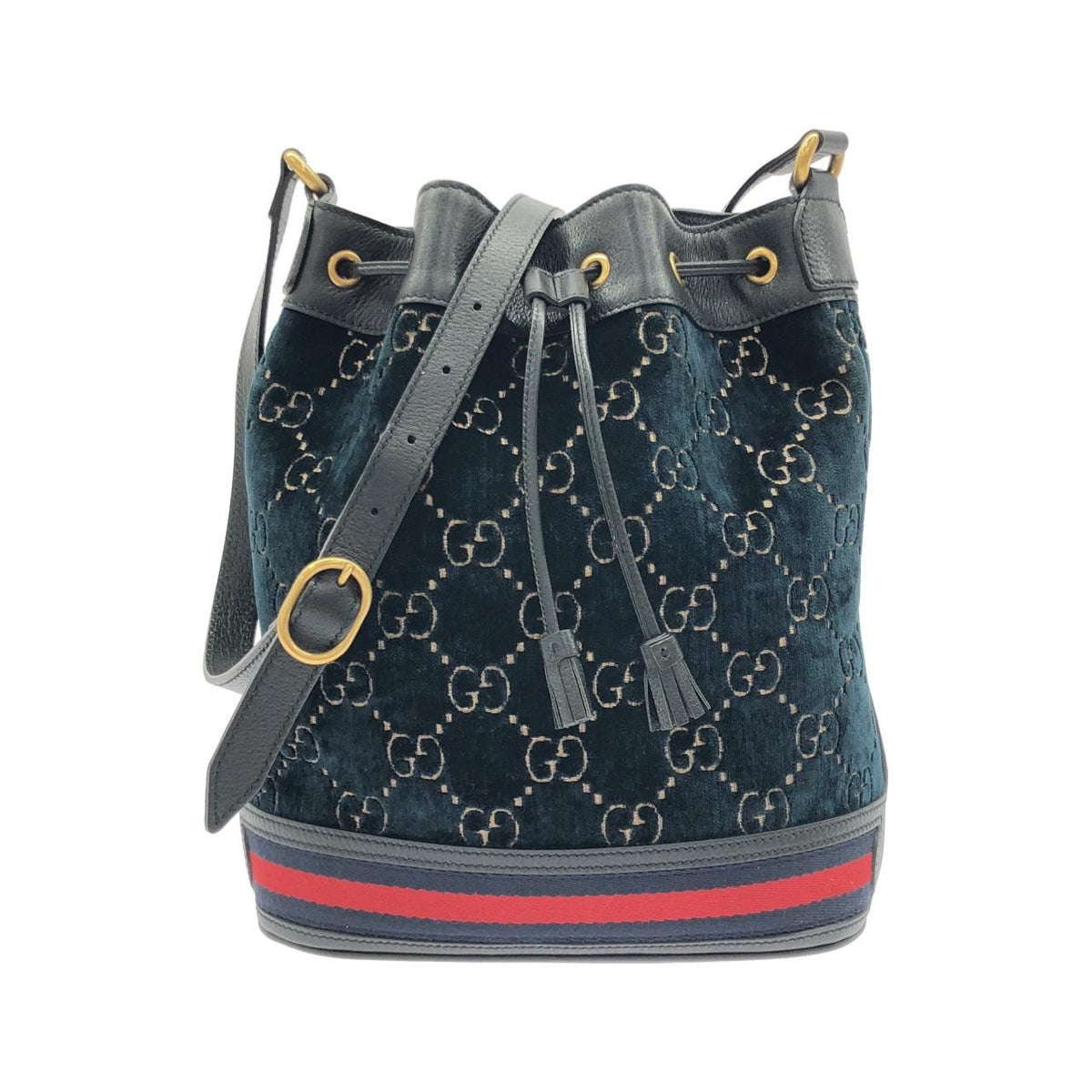 Gucci GG Velvet Leather Shoulder Bag