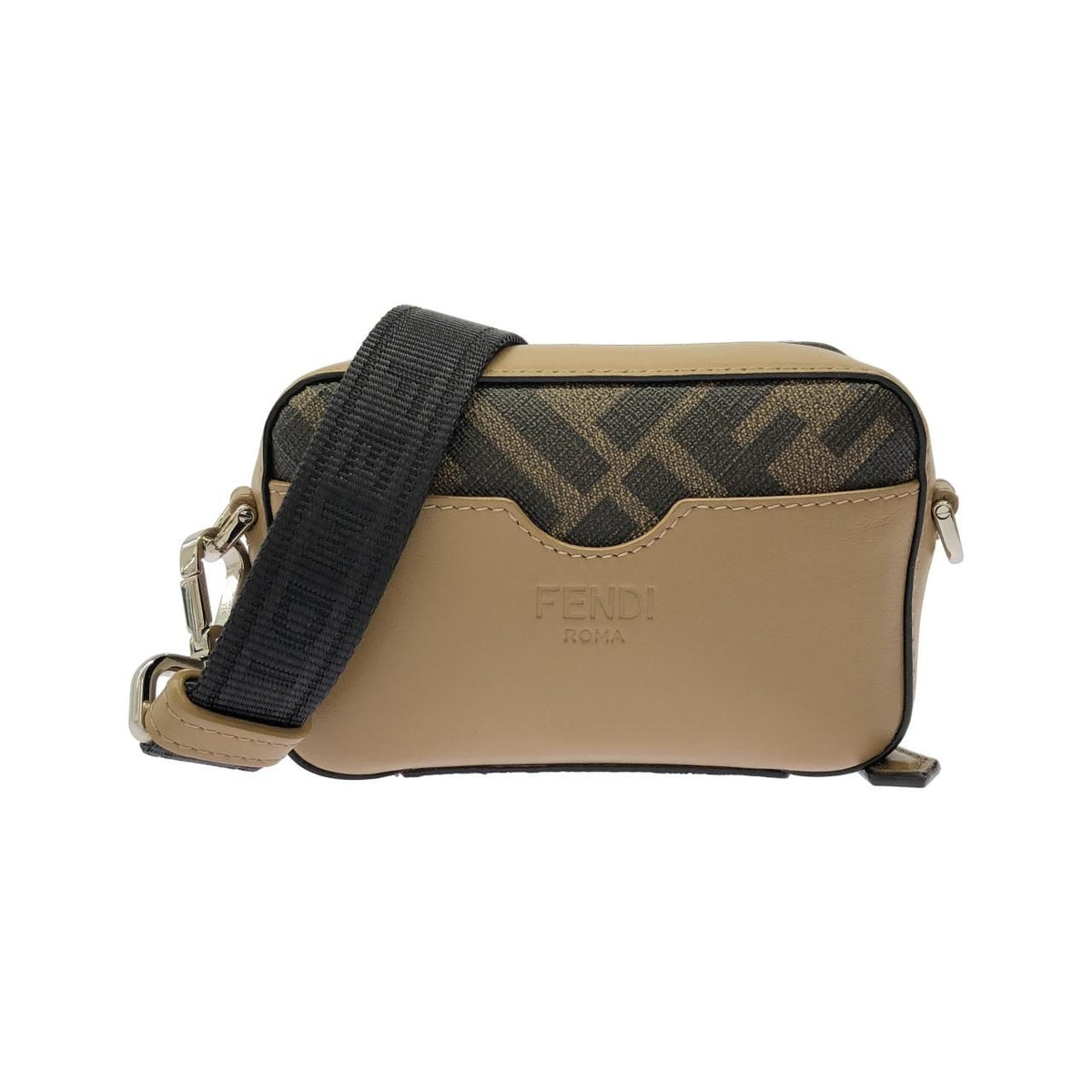 Fendi Coated Canvas Calf Shoulder Bag