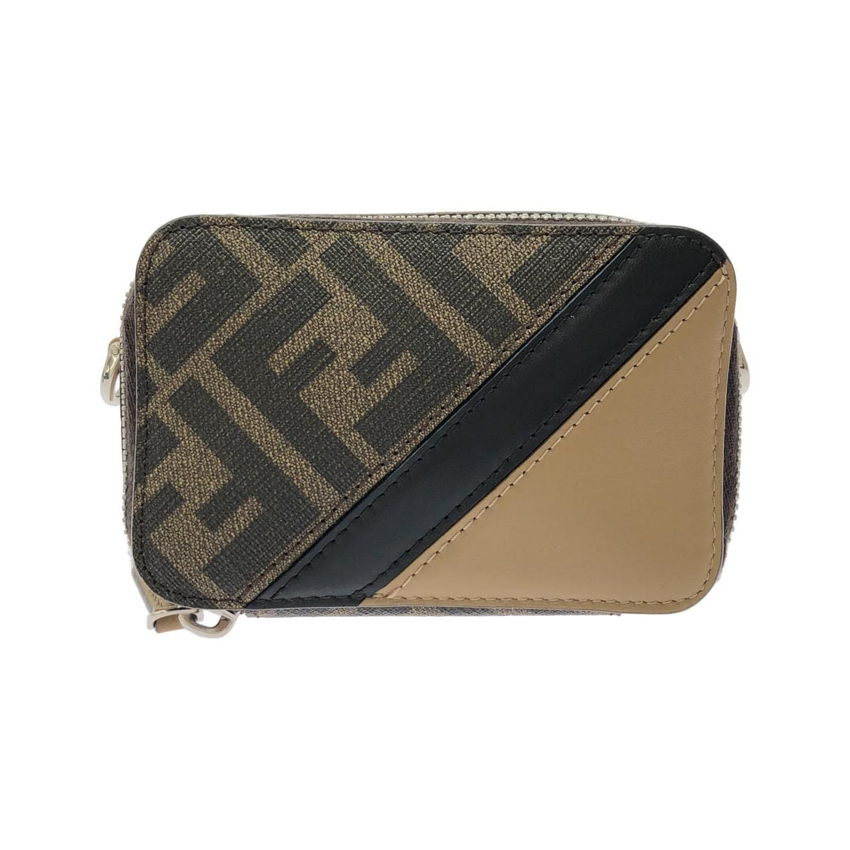 Fendi Coated Canvas Calf Shoulder Bag