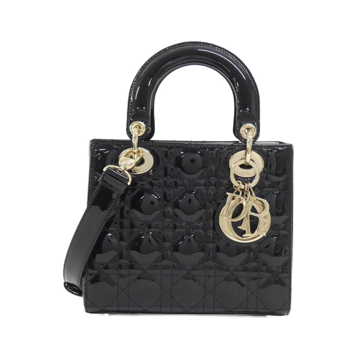 Christian Dior Lady Dior Patent Leather Bag