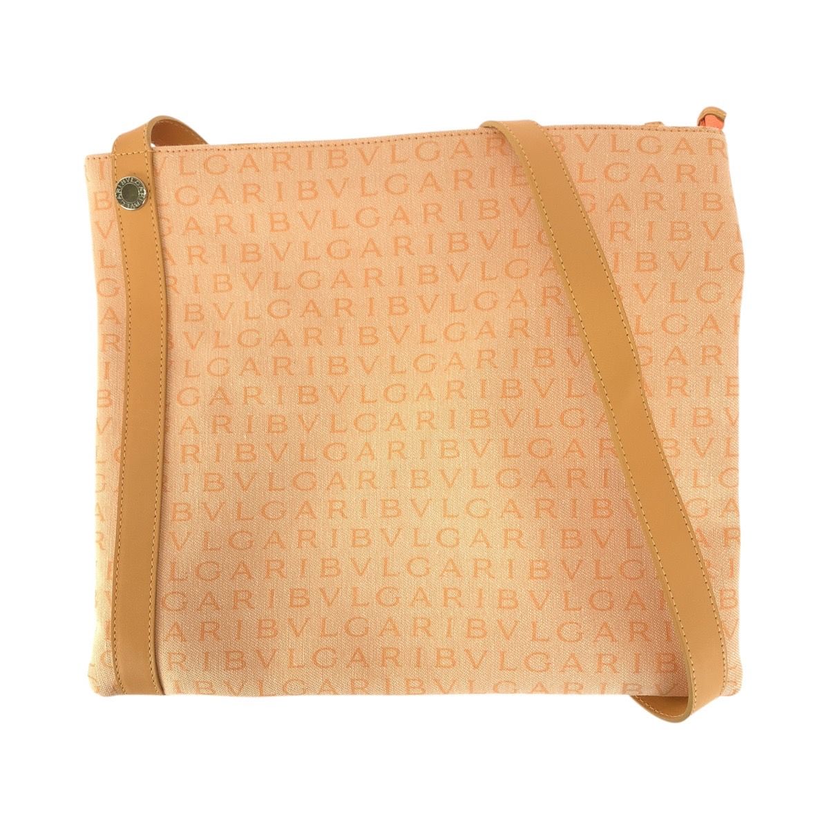 Bvlgari Logo Mania Canvas Leather Shoulder Bag