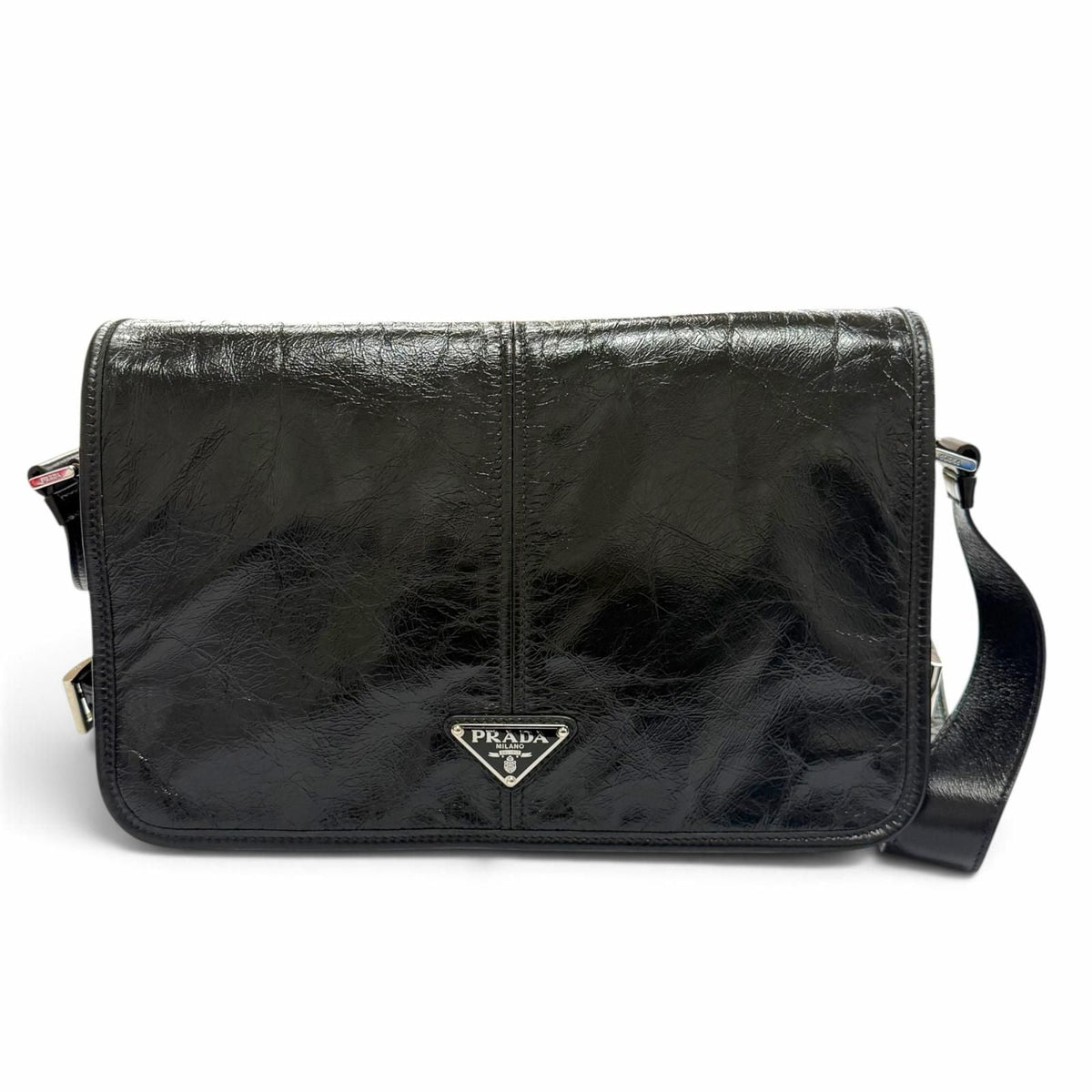 Prada Soft Lux Leather Shoulder Bag