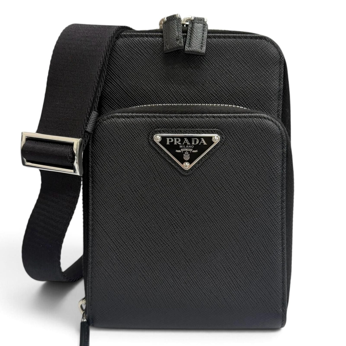 Prada Triangle logo Saffiano smartphone case