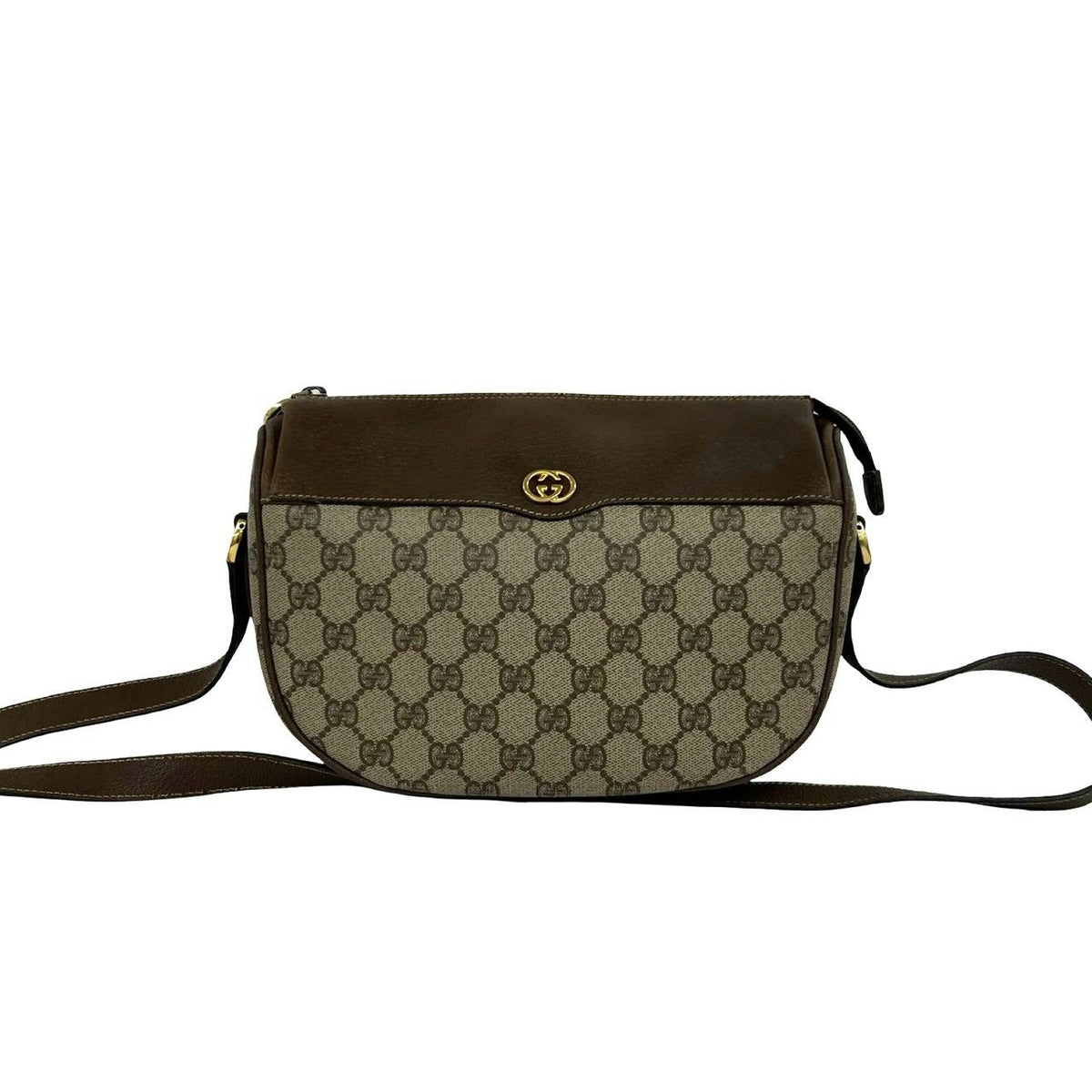 Gucci Old Gucci GG Logo PVC Leather Shoulder Bag