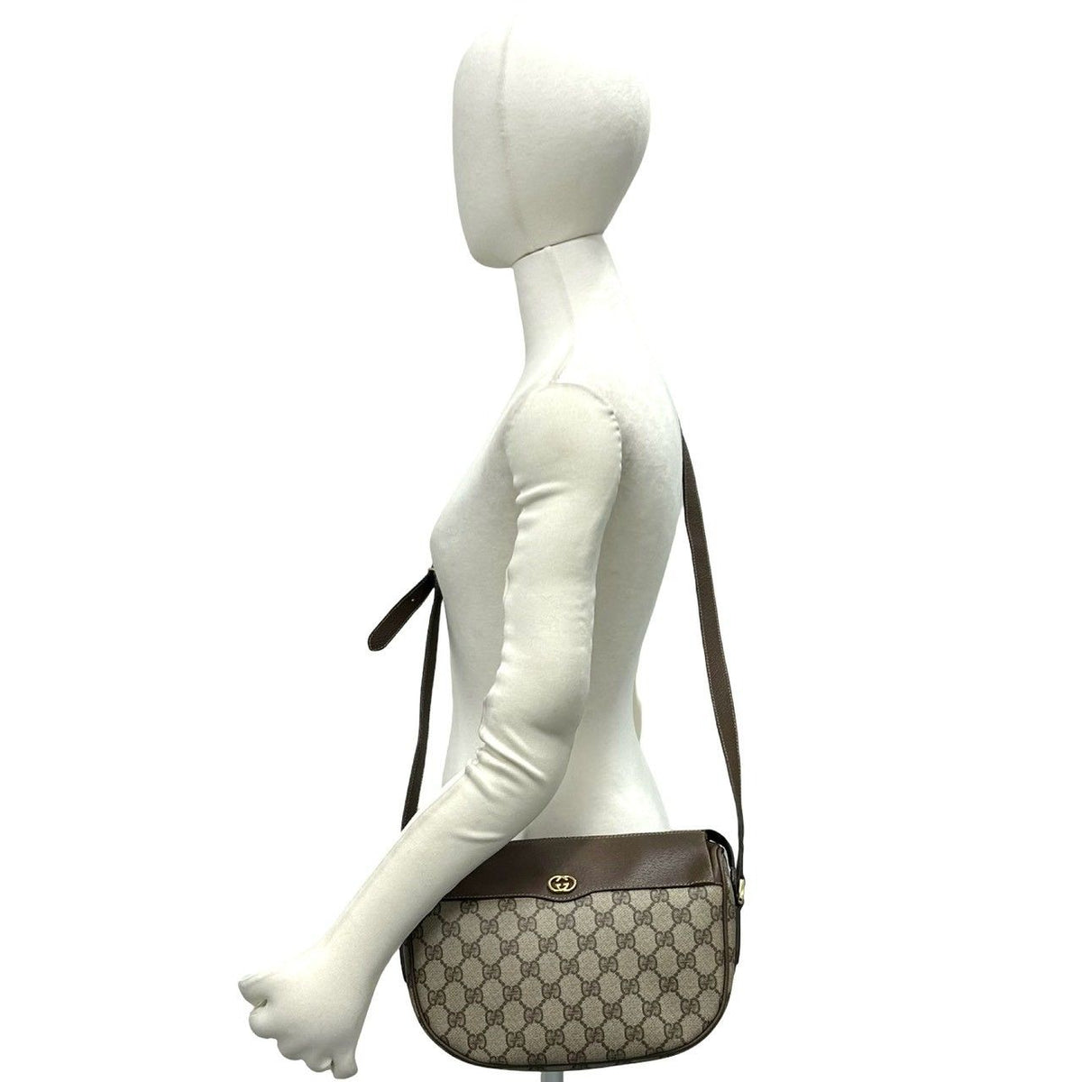 Gucci Old Gucci GG Logo PVC Leather Shoulder Bag