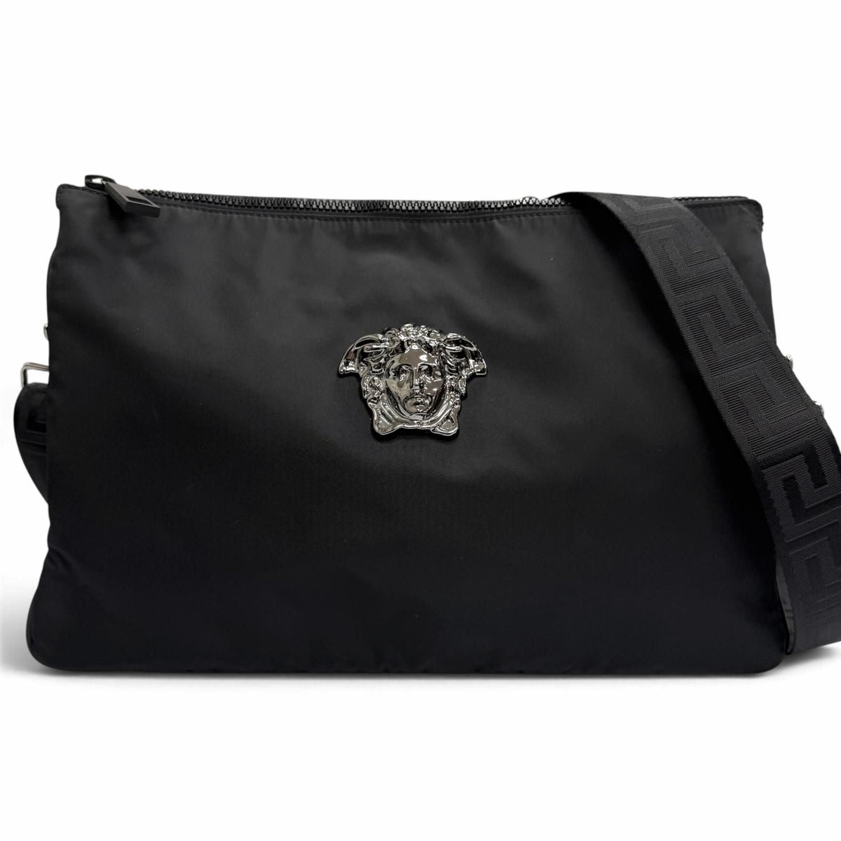 Versace 3D Medusa Greca Nylon Leather 2way Shoulder Bag