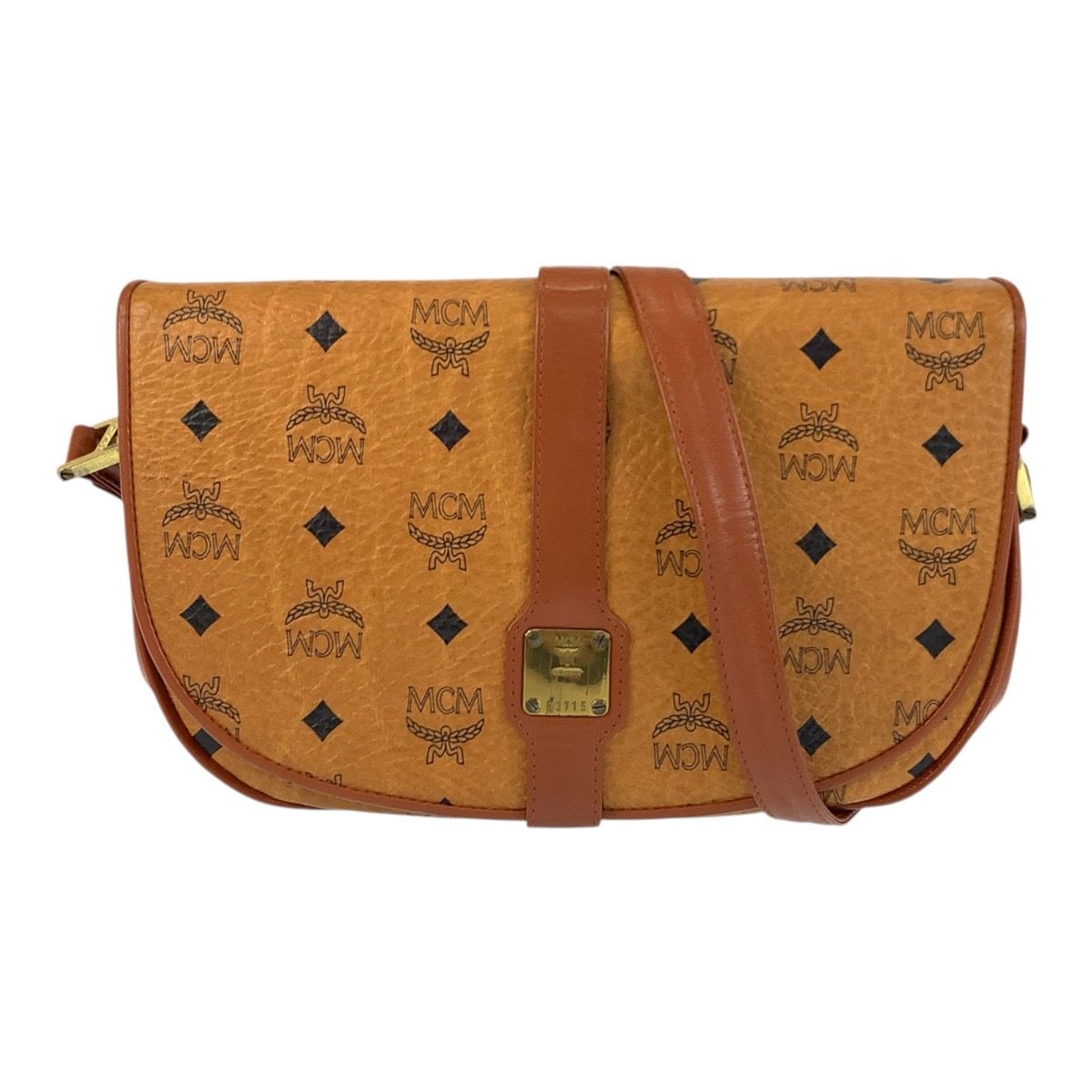 MCM Visetos Leather Shoulder Bag