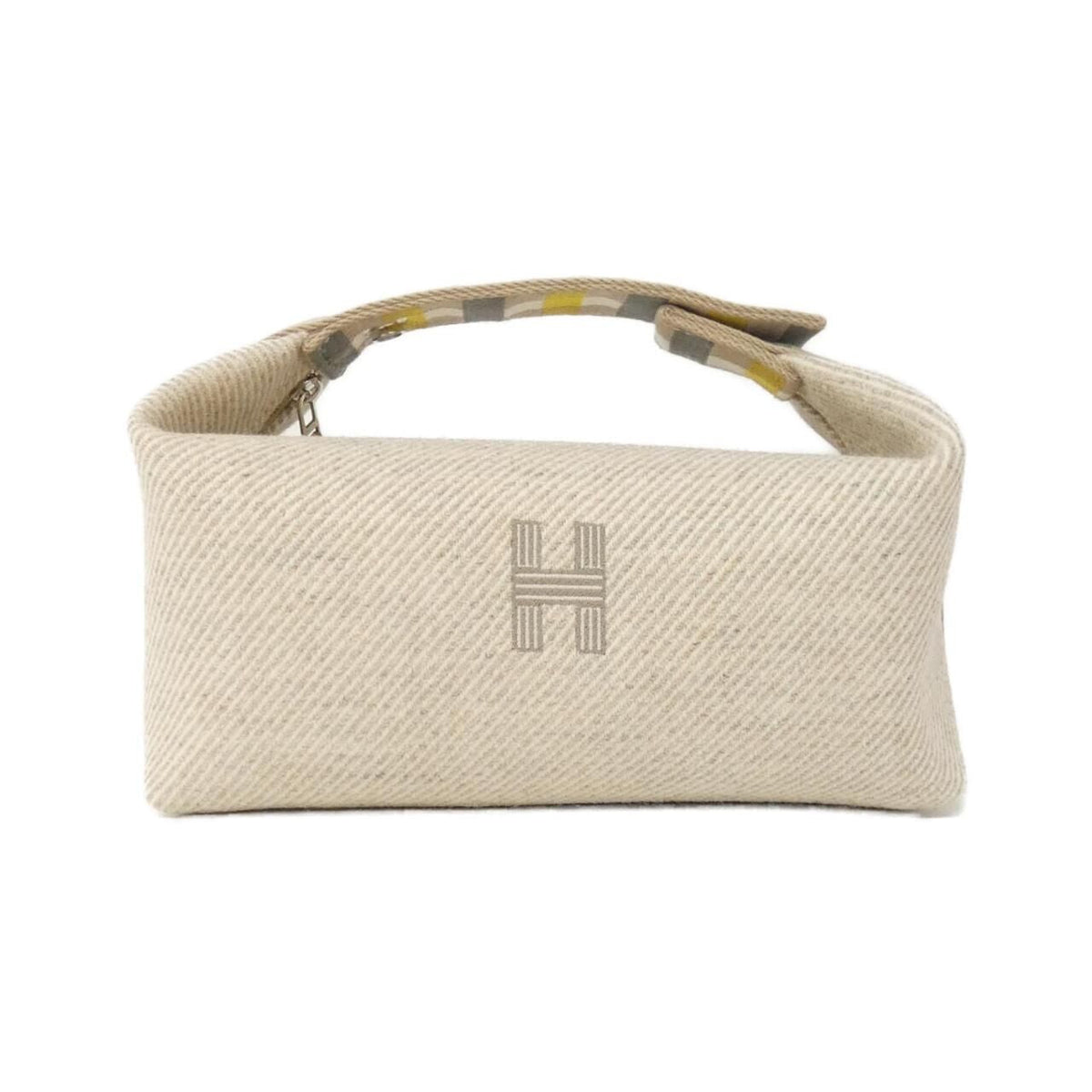 Hermes AU CARRE Bride a Black Wool Pouch