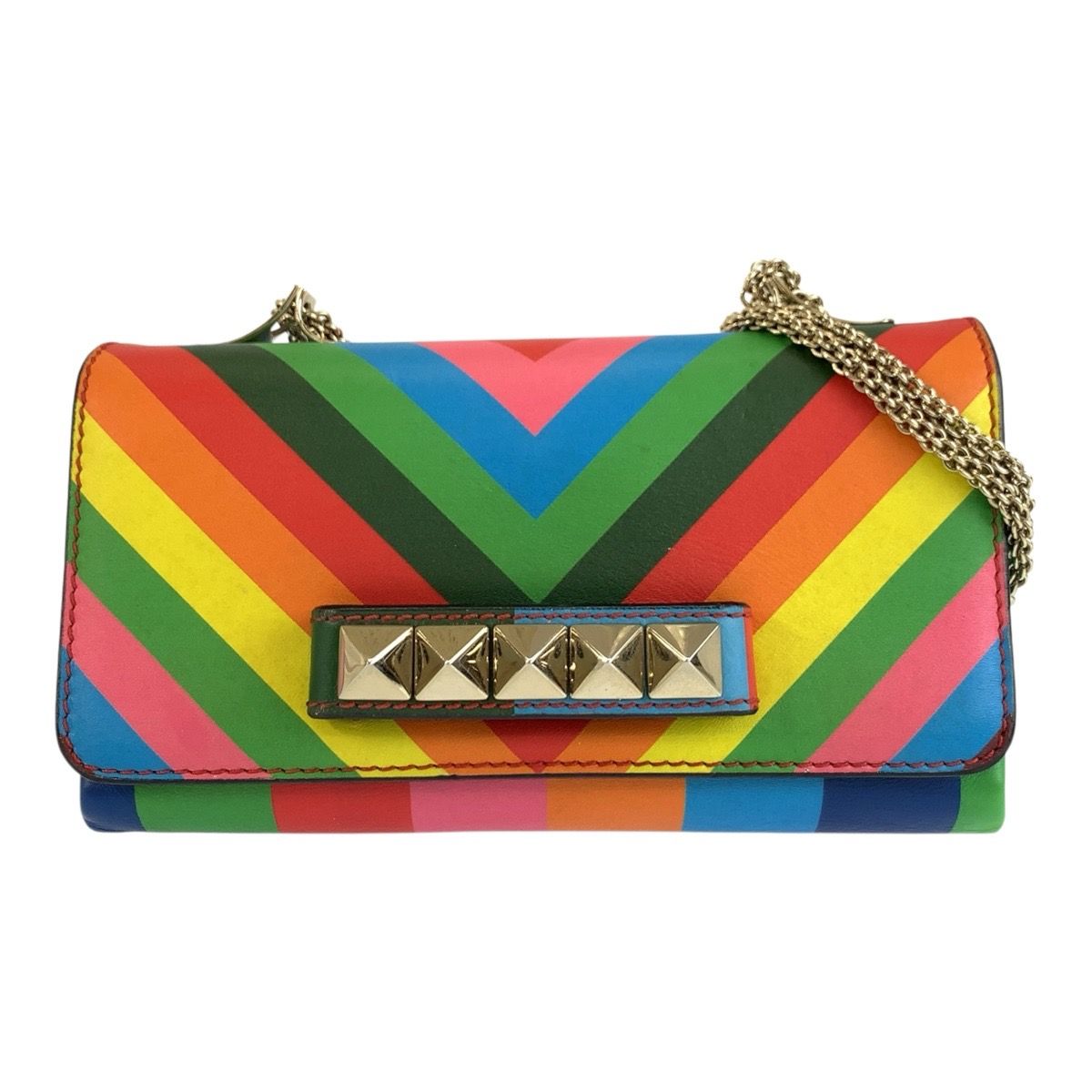 Valentino Rockstud Leather Chain Shoulder Bag