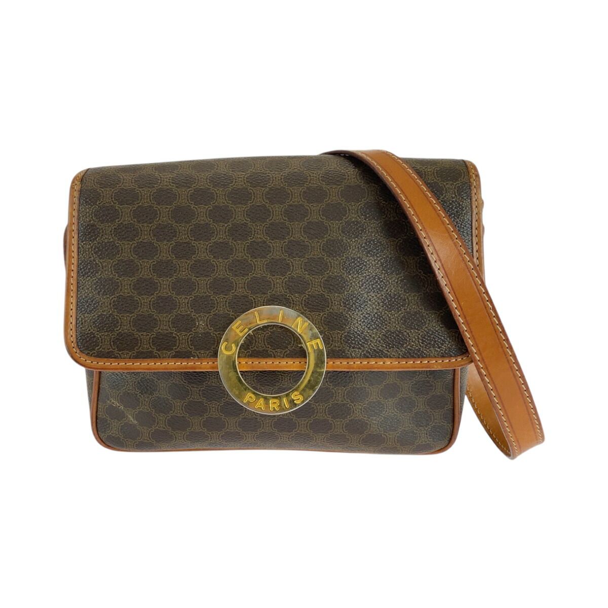 Celine Macadam Circle Logo PVC Shoulder Bag