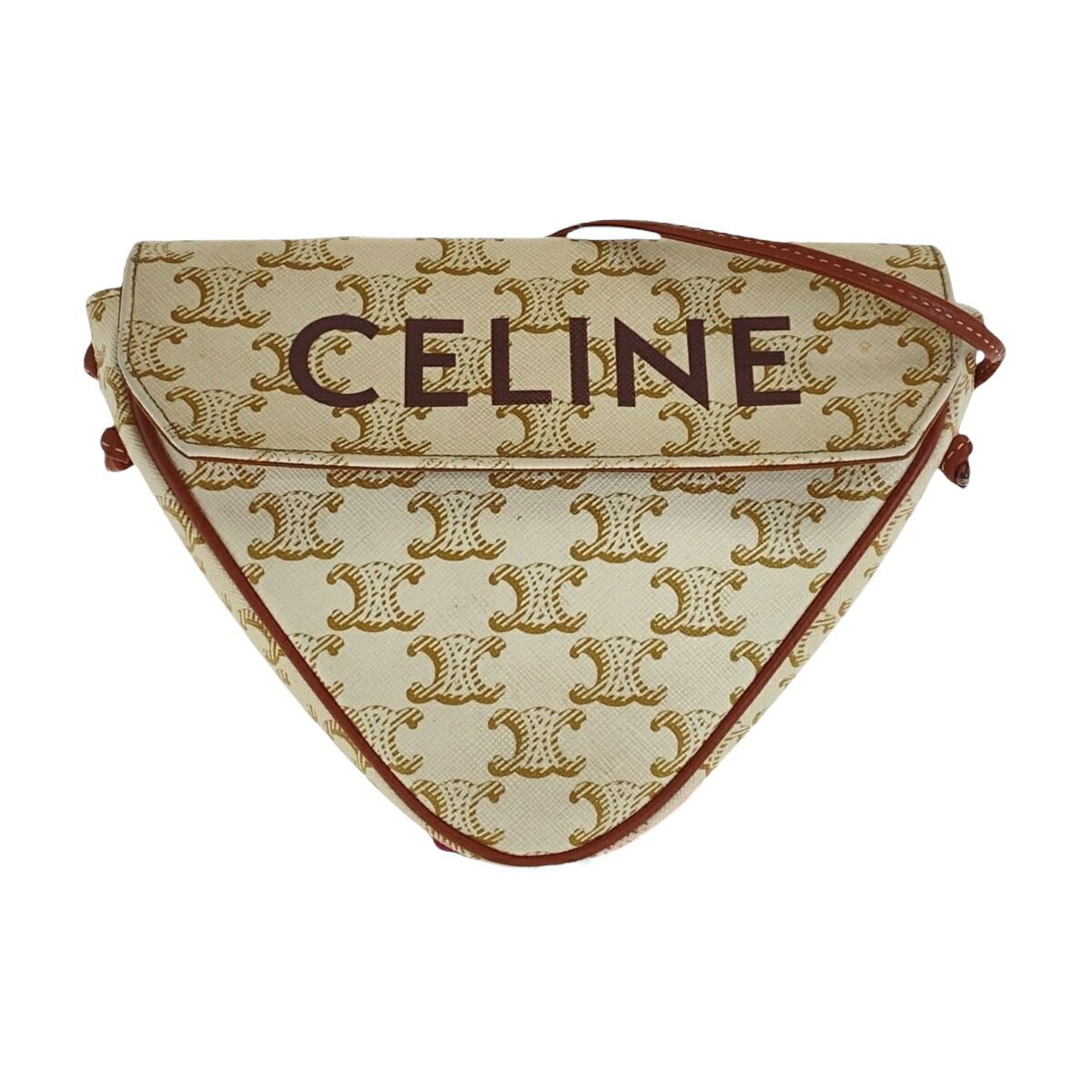 Celine Triomphe Triangle PVC Shoulder Bag