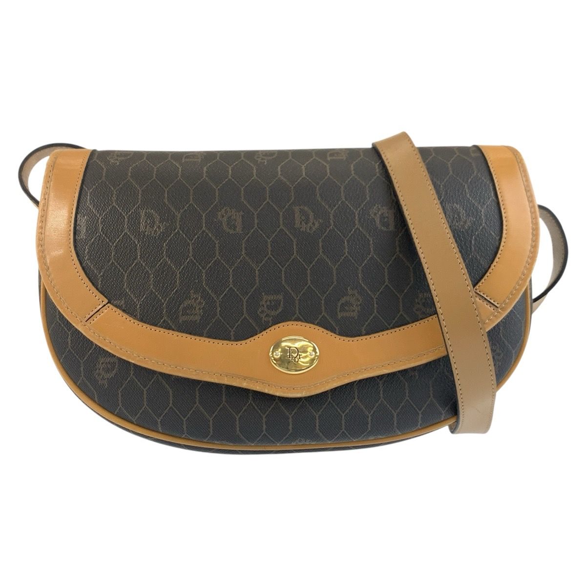 Christian Dior Honeycomb PVC Leather Shoulder Bag