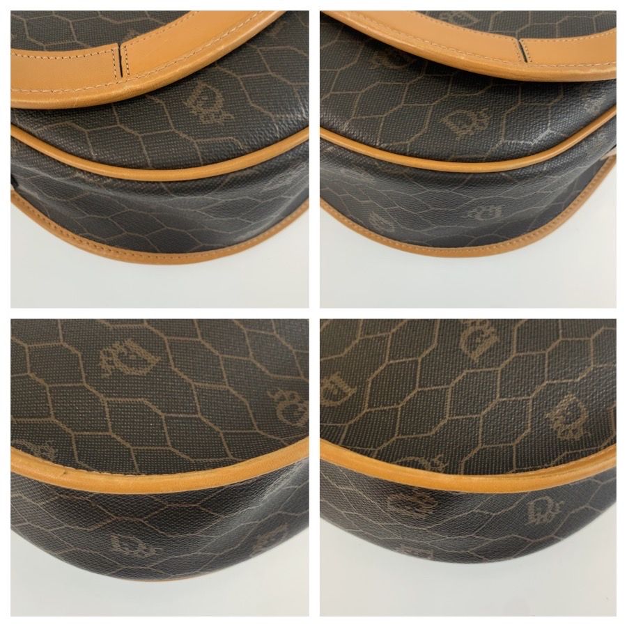 Christian Dior Honeycomb PVC Leather Shoulder Bag