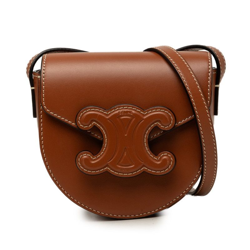 CELINE Triomphe Mini Buzas Cuir Leather Shoulder Bag