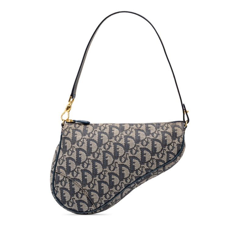 Dior Trotter Saddle Canvas Leather Handbag