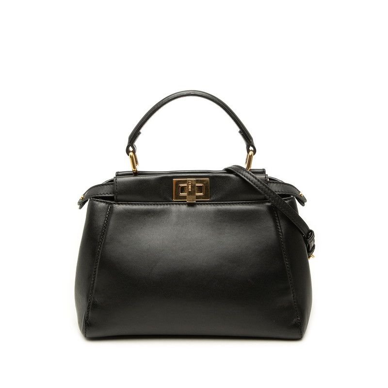 Fendi Peekaboo Mini Leather 2way Bag