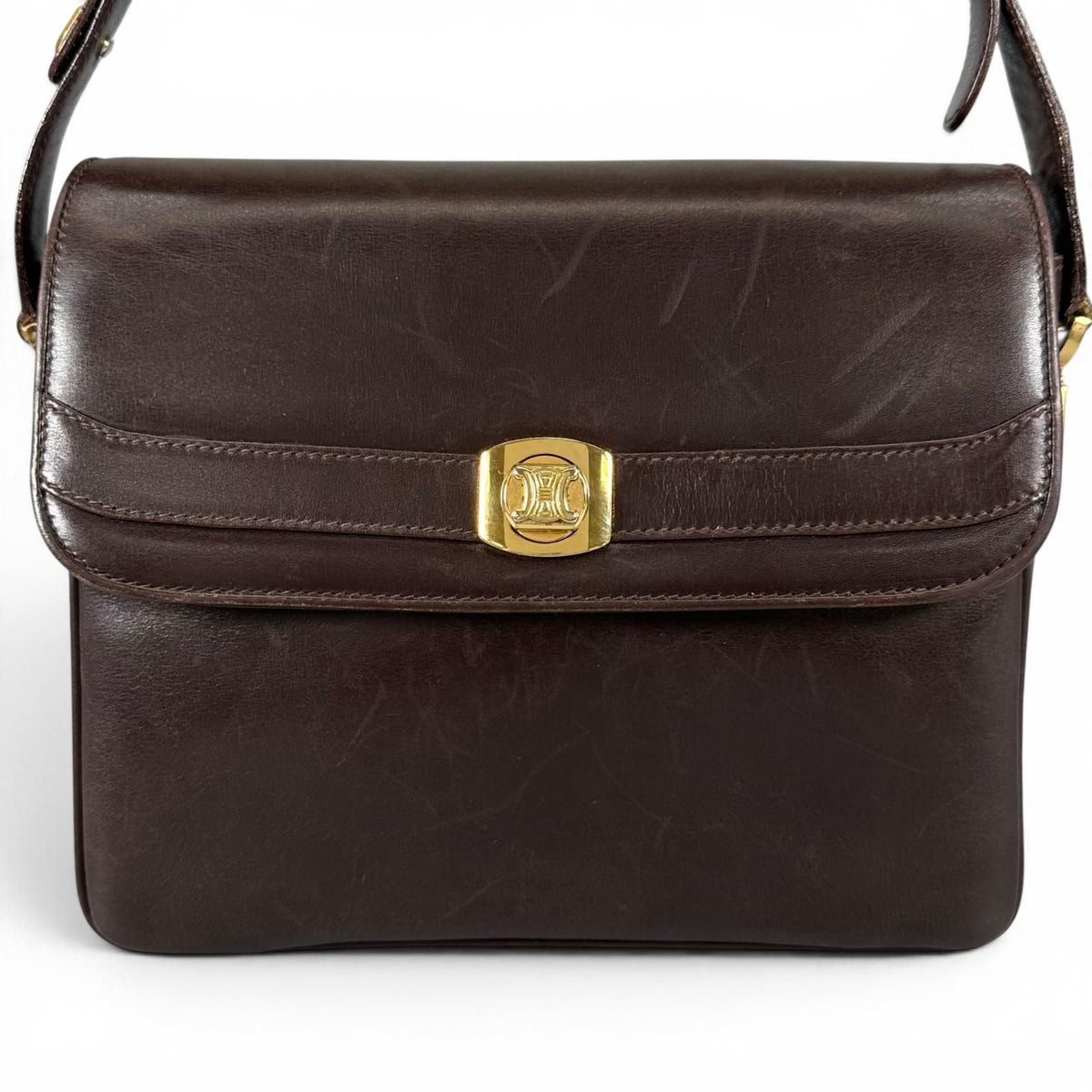 Celine Trinoff Leather Shoulder Bag