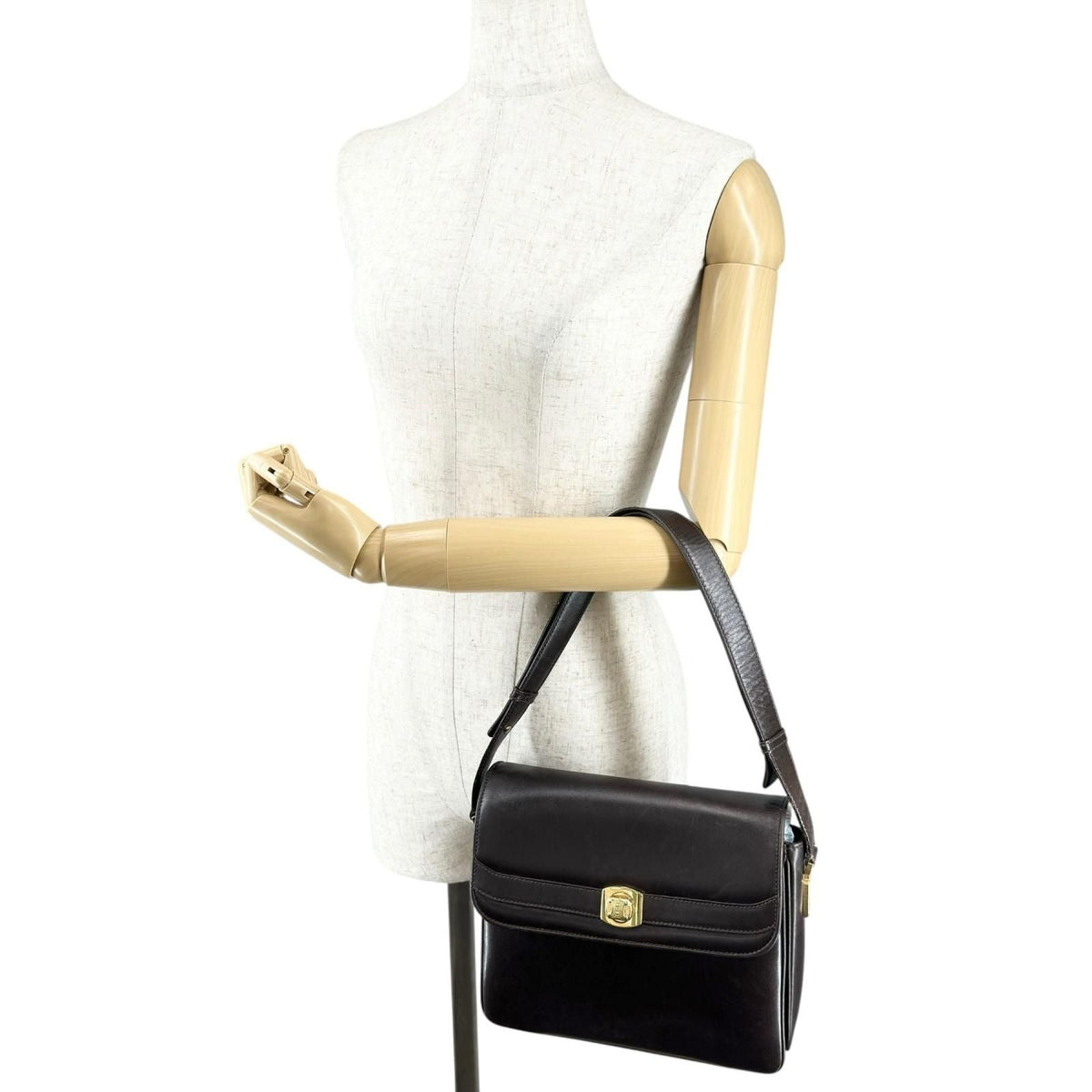 Celine Trinoff Leather Shoulder Bag