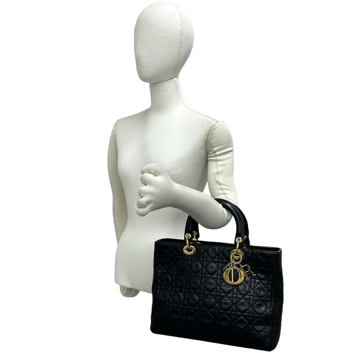 Christian Dior Lady Dior Leather Handbag