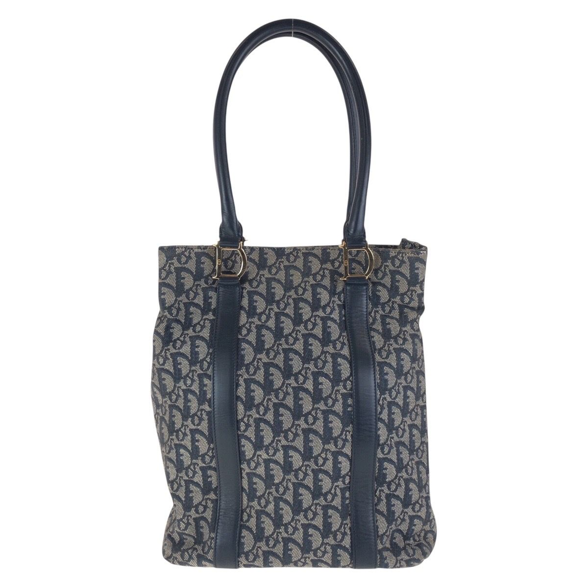 Dior Trotter Canvas Leather Tote Bag
