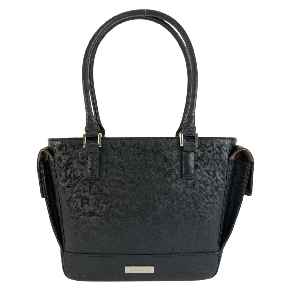 Burberry Check Leather Tote Bag