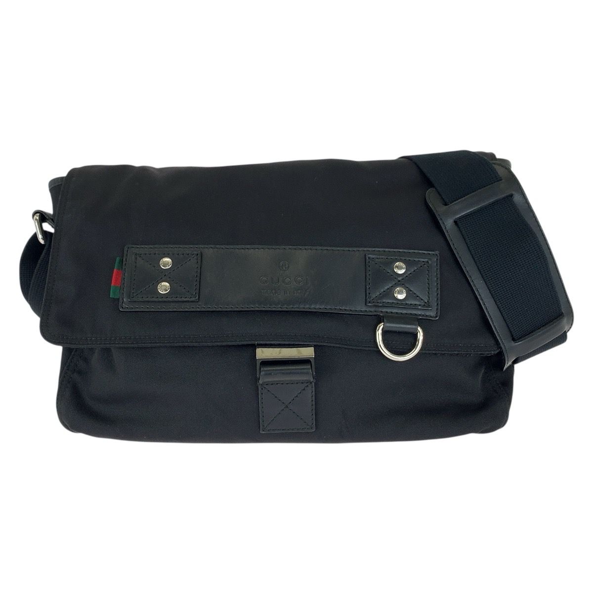 Gucci Shearling Line Nylon Leather Shoulder Bag