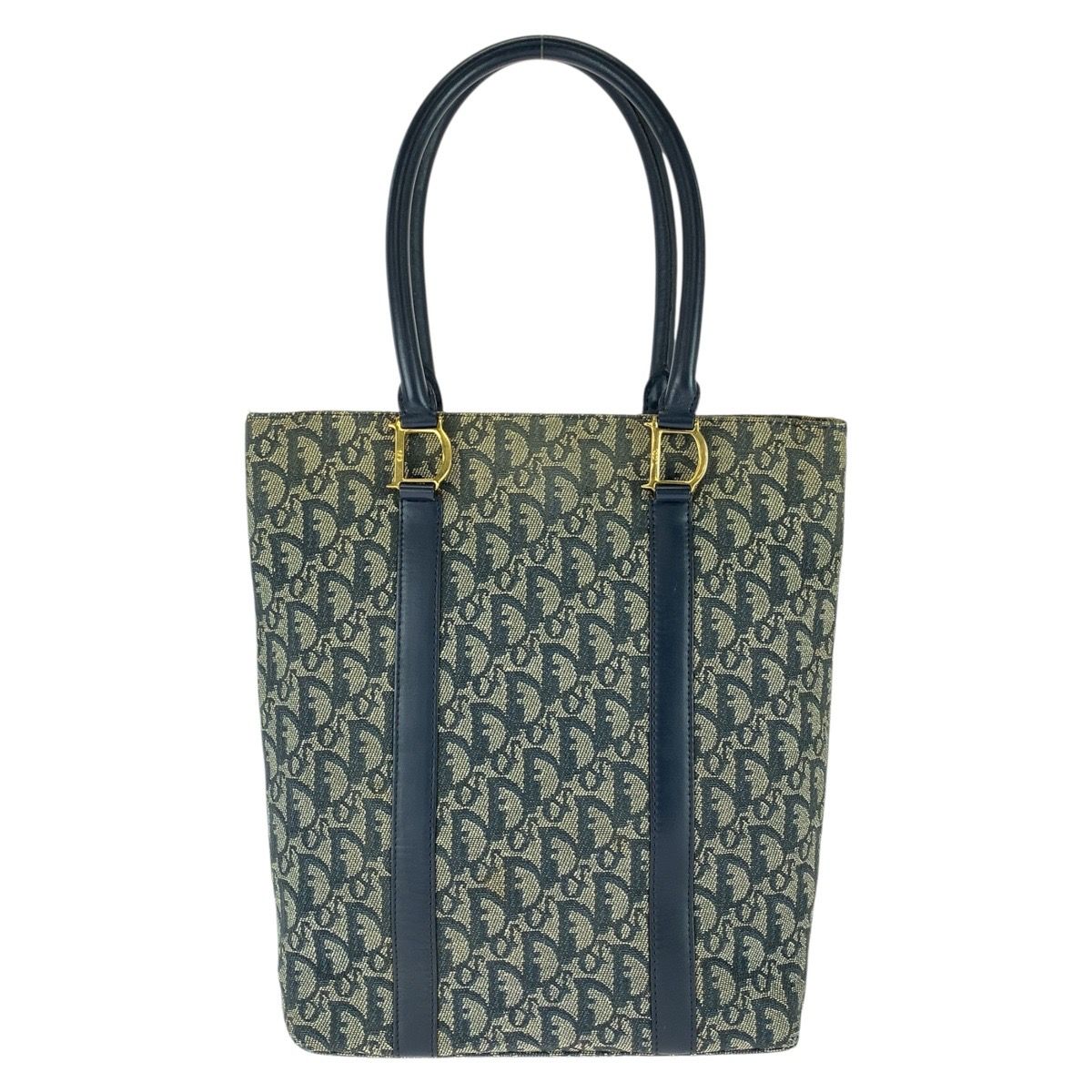 Dior Trotter Canvas Leather Tote Bag