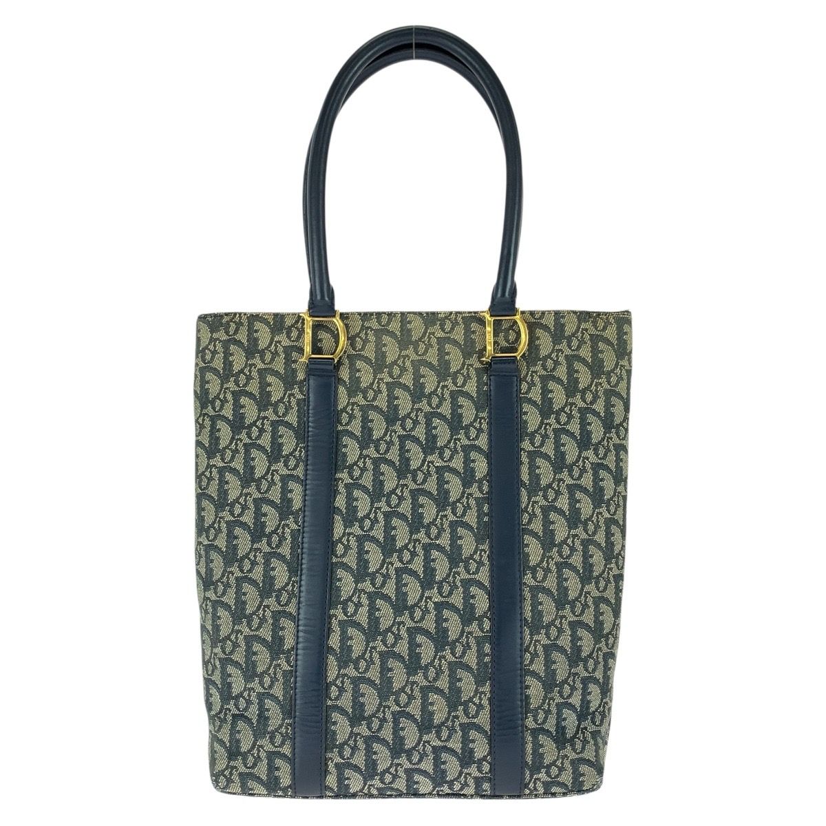 Dior Trotter Canvas Leather Tote Bag