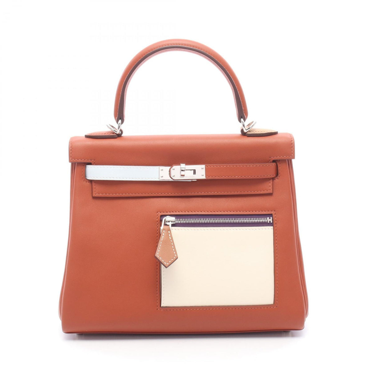 Preloved HERMES Kelly 25 Colourmatic, internal stitching, 2-way HandbagCuivre Cuivre Brown/Multicolor Vaux Swift leather leat