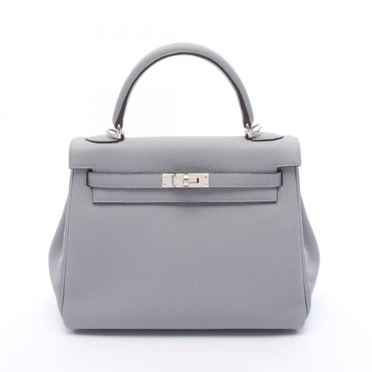 Preloved HERMES Kelly 25 Gris Pantin, Internal Stitching, 2-Way Handbag Gray Togo leather Other×Togo leather 2107601189122