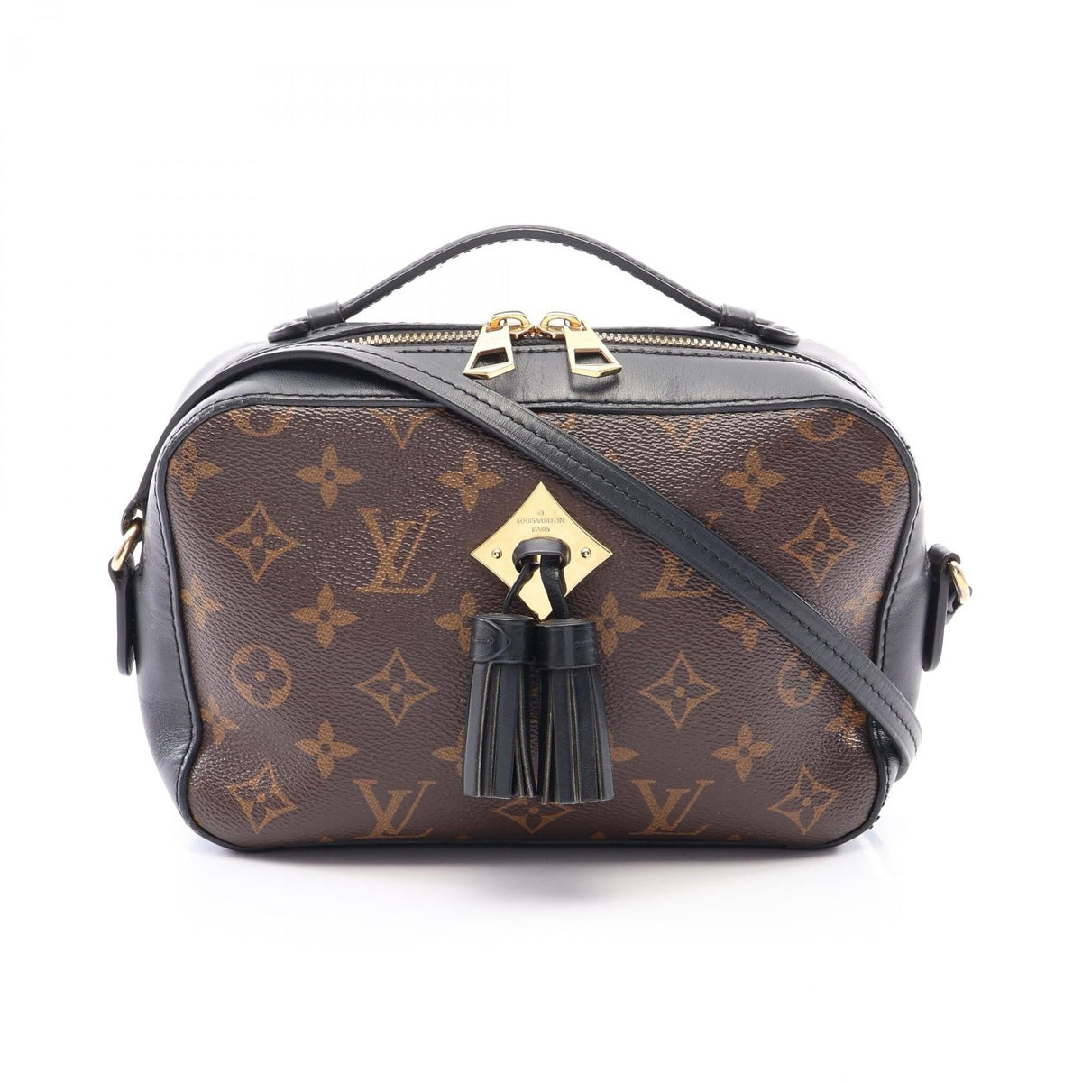 Preloved LOUIS VUITTON Santonju Monogram Black 2WAY Brown/Black Shoulder Bag M43555 2101220204105