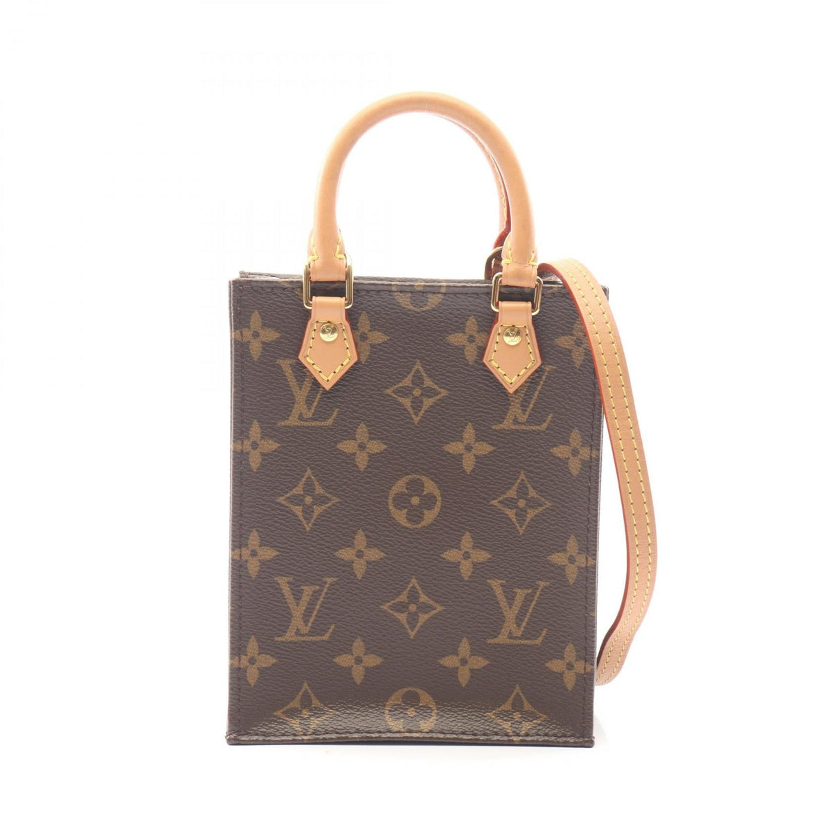 Preloved LOUIS VUITTON Petite Sac Plat 2WAY Brown Handbag M69442 2118300088685