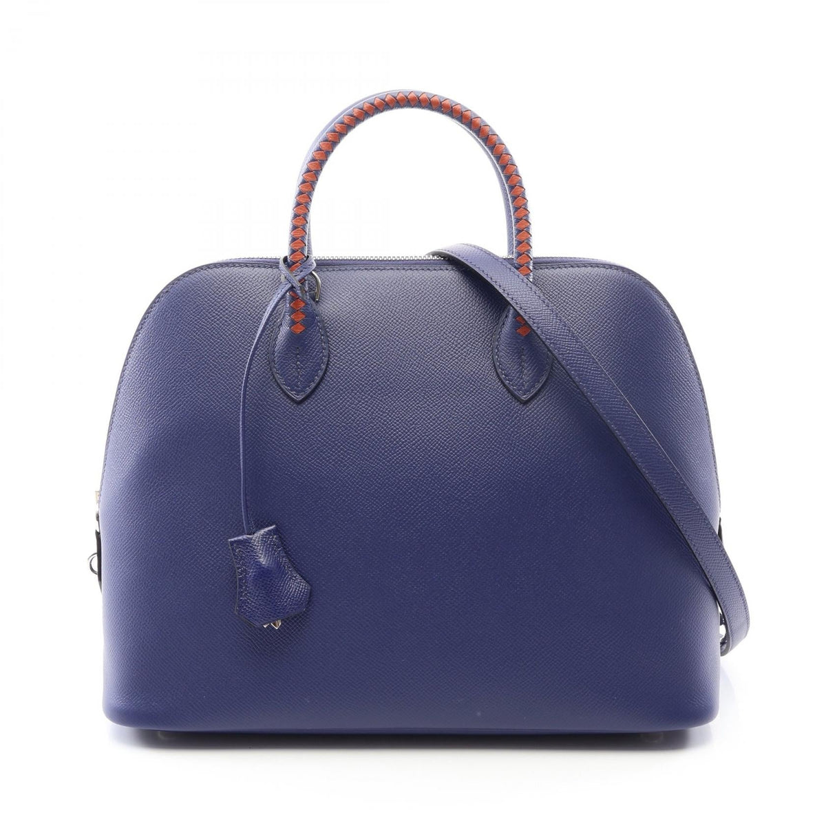 Preloved HERMES Bolide1923 30 Tressage Blue encre Brique 2WAY Handbag Blue/Brown Epsom Other×Epsom 2118700092138
