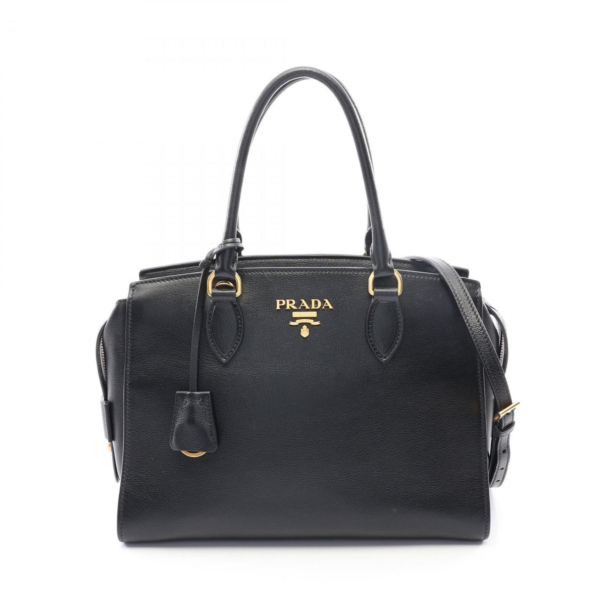 Preloved PRADA 2WAY Handbag Black leather 2101220205805