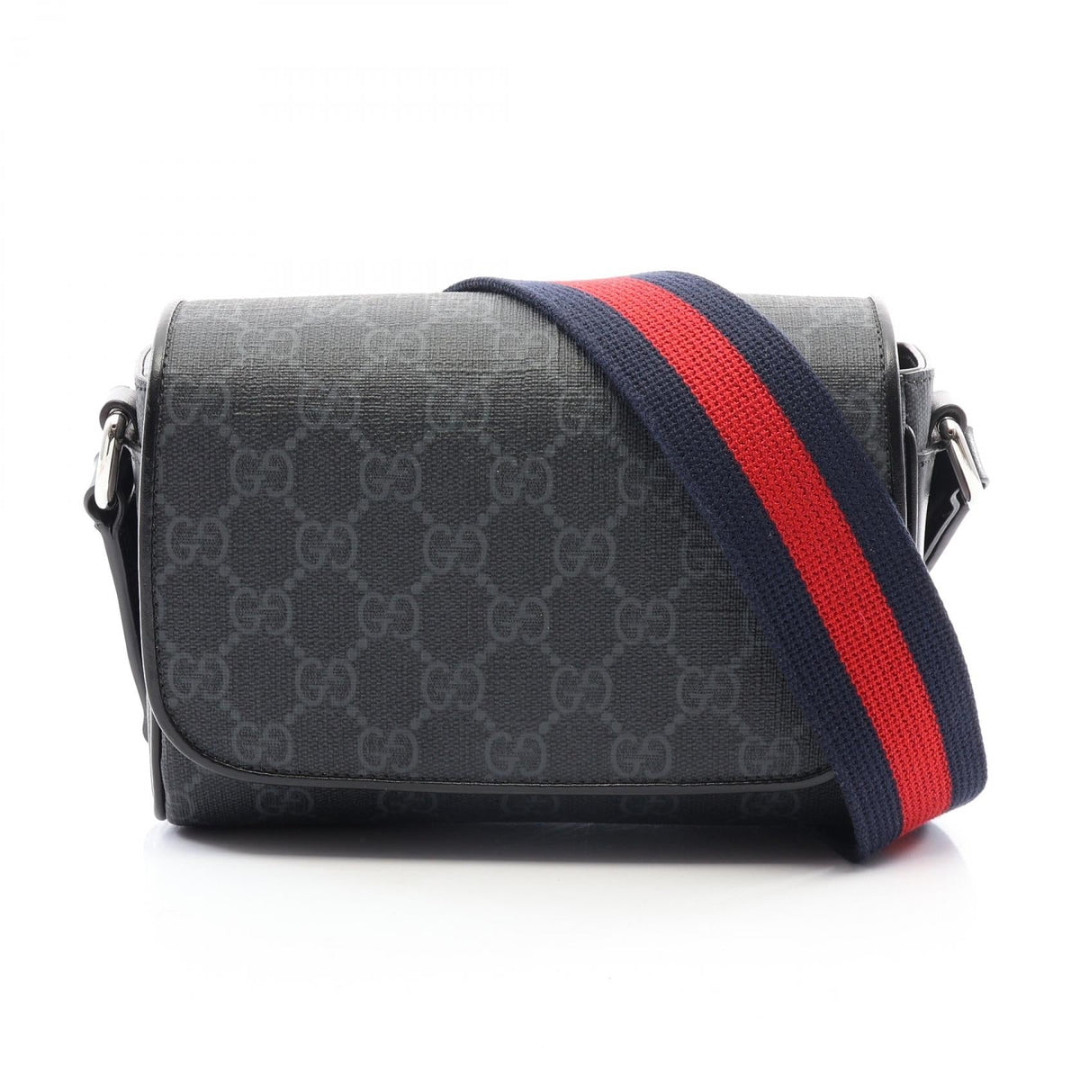 Preloved GUCCI GG Super Mini Bag Sherry Line GG Supreme Shoulder Bag Black PVC coated canvas×leather 791741 2101220299408