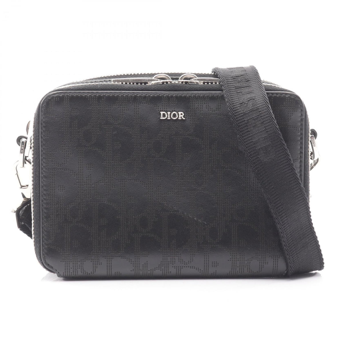 Preloved Dior Oblique Galaxy Shoulder Bag Black leather 2ESBC119VPD 2101219304618